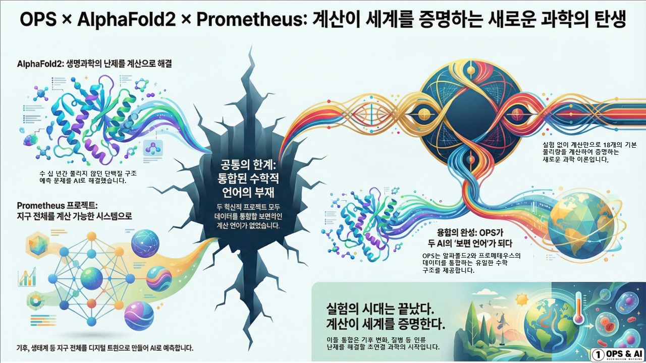OPS × AlphaFold2 × Prometheus: 계산이 세계를 증명하는 새로운 과학의 탄생